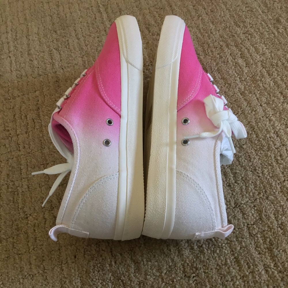 J. Crew Harbor Dip-Dye Sneakers in Soft Fuchsia, Size 8
